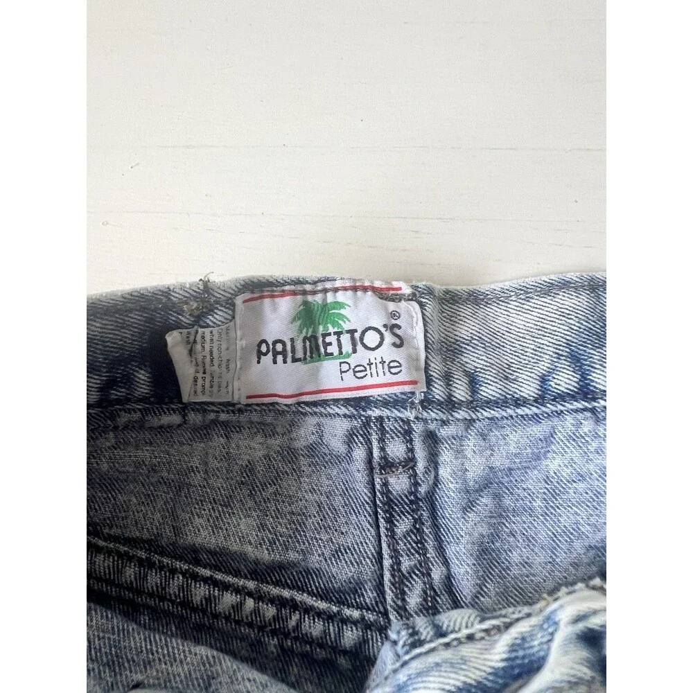 Palmetto's Petite‎ Vintage 80s High Waisted Acid Wash Tapered Leg Jeans Size 10